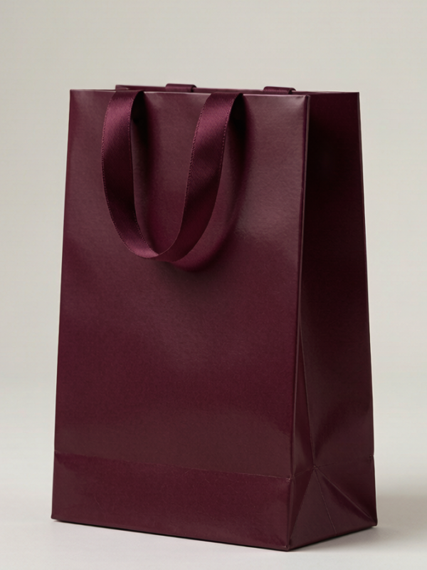 Luxury Laminated Paper Bag with Ribbon Handle