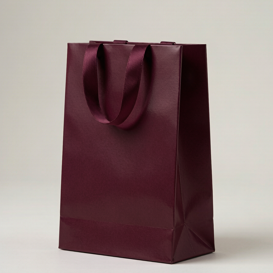 Luxury Laminated Paper Bag with Ribbon Handle